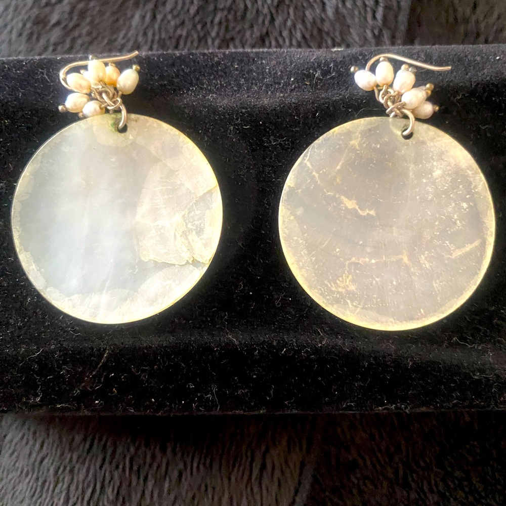 Large Shell Dangle Earrings